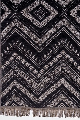 Black Acrylic Solid Scarf, , image 2